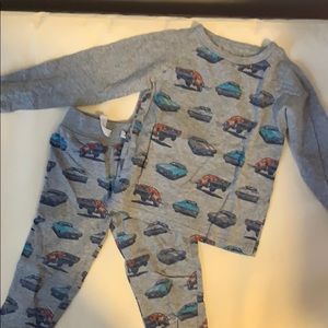 3T 100% cotton car sweatsuit set